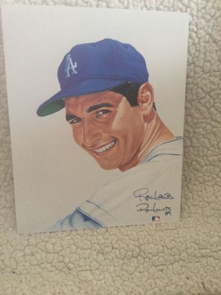 Sandy Koufax 8” X 10” Photo Signed By Ron Lewis (artist)