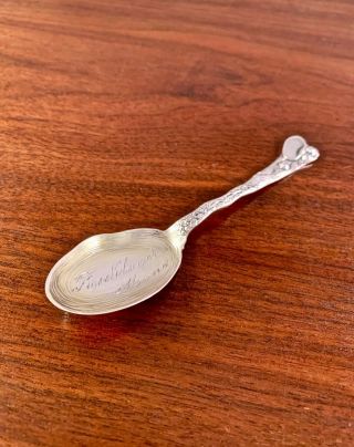 Wallace Sterling Silver Souvenir Spoon Clam Shell Narragansett - Rockland Me