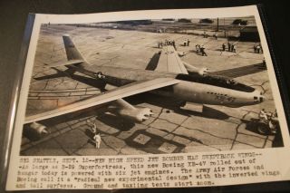 Press Photo: Xb - 47 Jet Bomber Roll - Out 1947.