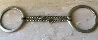 Vintage 5.  5” Double Twisted Wire Snaffle,  Solid Nickel,  Made In England
