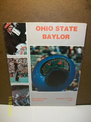Ohio State Vs.  Baylor - Ncaa Game Program - September 30,  1978 (woody Hayes)