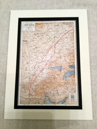 Antique Map Print Ww1 Western Front France Neuve Chappelle Aubers Ridge