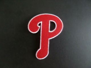 Philadelphia Phillies " Red & White Embroidered Iron On Patches 2 - 1/2 X 3 - 3/8