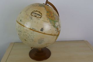 Globemaster Raised Relief Globe 12 Inch Diameter City Population Guide Made Usa