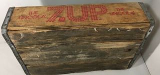 Vintage 7up Seven Up Soda Pop Drink Wood Crate Advertising The Uncola Old