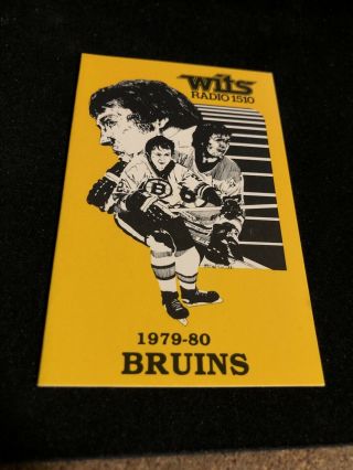 1979 - 80 Boston Bruins Hockey Pocket Schedule Wits/kings Version
