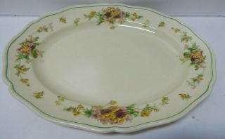 Antique Large Royal Doulton Wattle Flower Charger Meat Plate Serving Platter