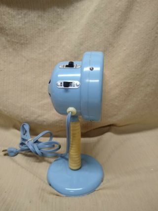 Vintage Handy Hannah Electric Hair Dryer Blue With Stand Mid Century 2
