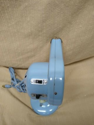 Vintage Handy Hannah Electric Hair Dryer Blue With Stand Mid Century 3