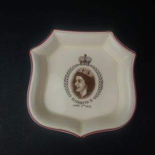 Vtg Queen Elizabeth Ii June 2nd 1953 Coronation Burgess & Leighite Trinket Dish