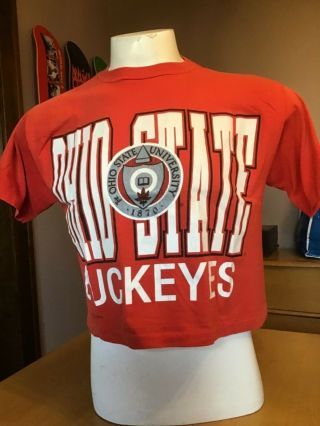 Vintage 1990’s Ohio State Buckeyes Half Belly Shirt One Size Fits Most