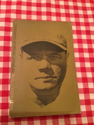 Daguerreotypes Of Great Stars Of Baseball The Sporting News 1968 Babe Ruth Cover