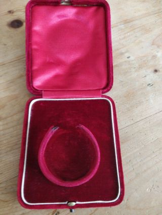 Antique Red Velvet Pocket Watch Box / Case.