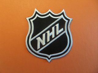 National Hockey League White & Black Embroidered Iron On Patches 3 - 1/4 X 3