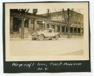 East Aurora Ny Roycroft Inn Cool Old Buick Car Parked Vintage Late 1920s Photo