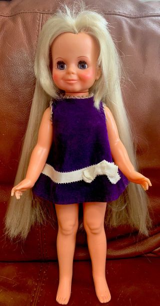 Vintage Ideal Velvet Doll W/original Dress.  Crissy 