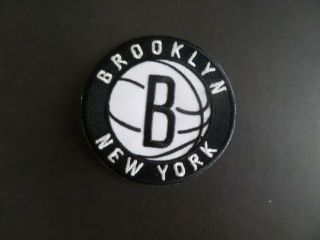 Brooklyn Nets " White & Black Embroidered Iron On Patches 3 X 3