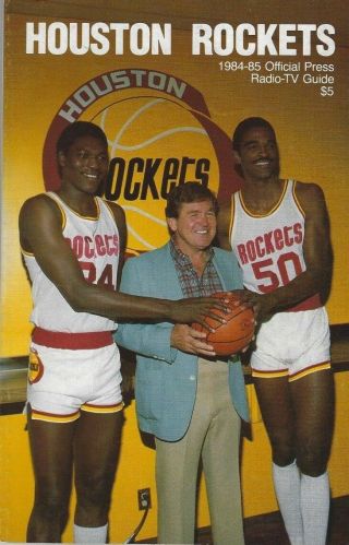 1984 - 85 Houston Rockets Media Guide - Ralph Sampson,  Akeem Olajuwon