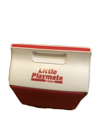 Vintage Igloo Little Playmate Red Flip Top Personal Cooler Lunchbox Chest