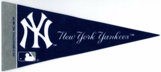 York Yankees Baseball Team Souvenir Mini 9 " Mlb Licensed Pennant