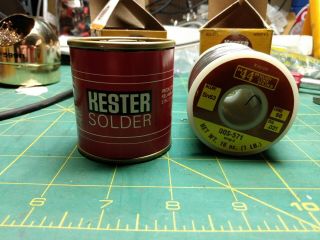 KESTER 44 resin core solder 2lbs vintage made in USA.  031 &.  020 2