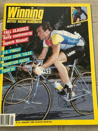 Winning Bicycle Racing Illustrated 18 January 1985,  Berard Hinault,  Vintage