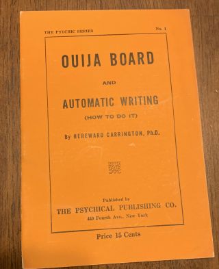 Rare Antique Vintage Ouija Booklet How - To Use Board William Fuld Early 1920
