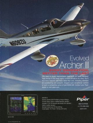 2010 Piper Cherokee Archer Iii Aircraft Ad 9/14/2020e