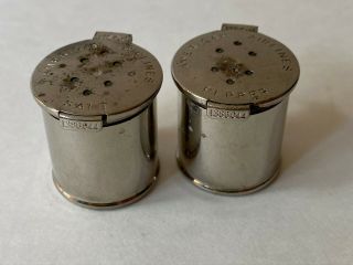 Vintage American Airlines Metal/chrome Salt And Pepper Shakers