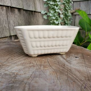 Vintage Ceramic White Planter Pot Rectangular Window Box Usa Pottery