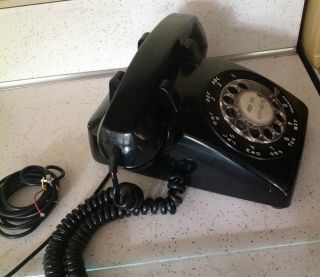 Vintage Black Bell Western Electric Rotary Desk Telephone Phone