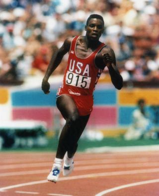 Carl Lewis Usa Olympic Track 8x10 Sports Photo (n)