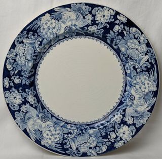 Vintage Royal Staffordshire Davenport Blue One Dinner Plate Clarice Cliff Birds