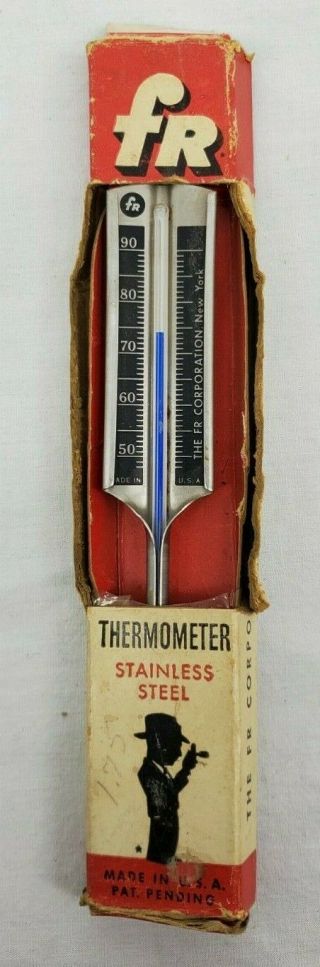 Vintage Fr Stainless Steel Photography Darkroom Thermometer Made In The U.  S.  A.