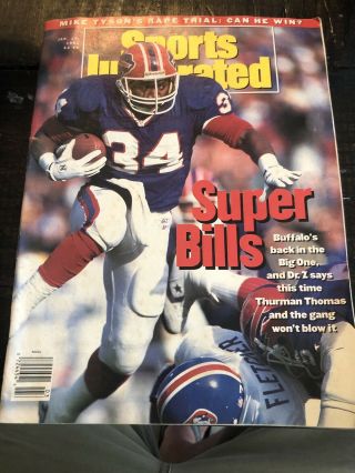 January 20 1992 Thurman Thomas Buffalo Bills Football Sports Illustrated Hof Old