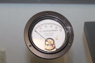 Vintage 0 - 100 Dc Microamperes Panel Meter Gauge Model 25s