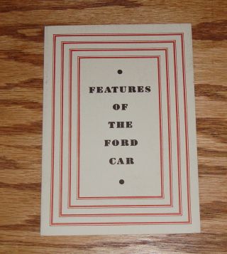 1931 Ford Model A Car Facts & Features Sales Brochure 31