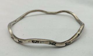 Vintage Old Pawn Sterling Silver Bangle Bracelet Marked 925 Hecho 13 Grams