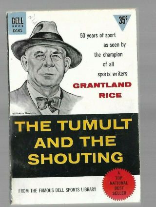 Paperback Sports: 1954 The Tumult And The Shouting By Grantland Rice,  Dell 320p