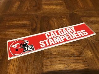 Cfl Calgary Stampeders Bumper Sticker