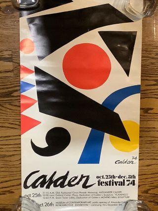 Vintage 1974 Alexander Calder Festival Poster Museum Of Contemporary Art Chicago