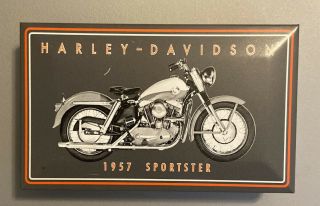 Vintage 1998 Harley Davidson Match Tin Matchbox 1957 Sportster Mile After Mile