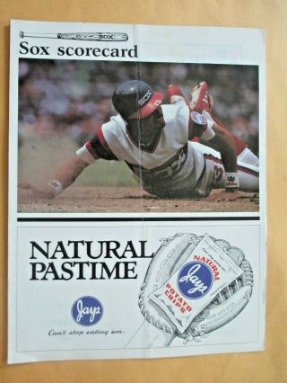Chicago White Sox Scorecard Vs.  Milwaukee Brewers 1986?
