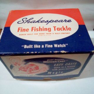 Vintage Shakespeare Wondercast No.  1797 Fishing Reel W/box,  Paper,  And Tool