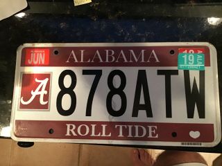 Alabama License Plate University Of Alabama Roll Tide Car Tag License Plate