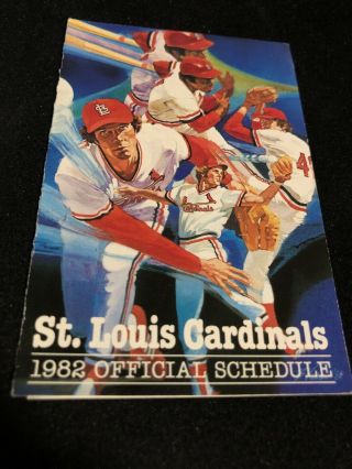 1982 St.  Louis Cardinals Baseball Pocket Schedule Budweiser Version