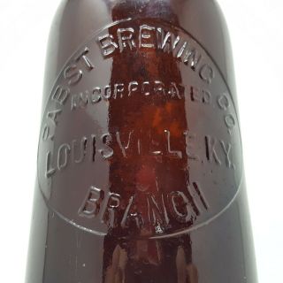 Antique Louisville Kentucky Pabst Beer Bottle Amber Blob Top Pre Prohibition