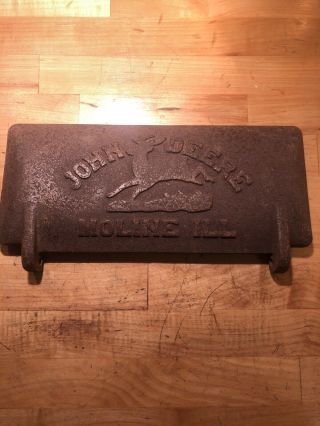 Antique Cast Iron John Deere Moline Ill - Z412 - H Advertising Farm Sign