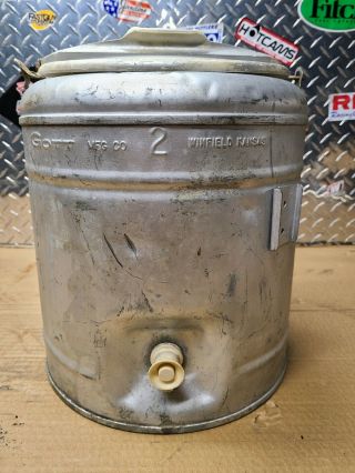 Gott Got - Kool 2 Gallon Water Cooler Jug Vintage Can Galvanized Metal Dispenser