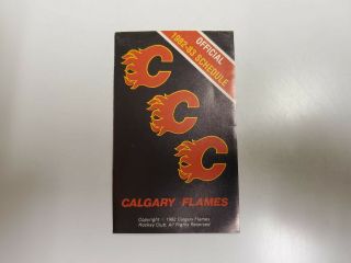 Rs20 Calgary Flames 1982/83 Nhl Hockey Pocket Schedule - Molson